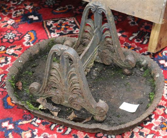 A Victorian cast iron boot scraper